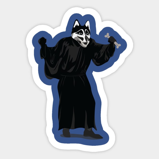 Husky Ghost Sticker by Kanom-Tom